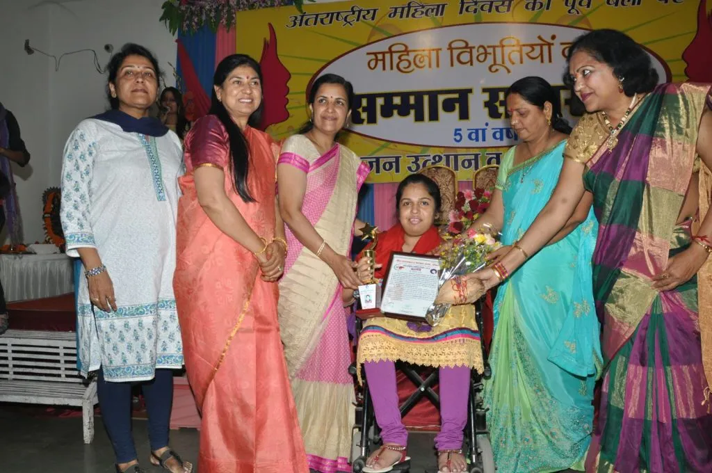 Members of Cure SMA India at a felicitation on Women's Day